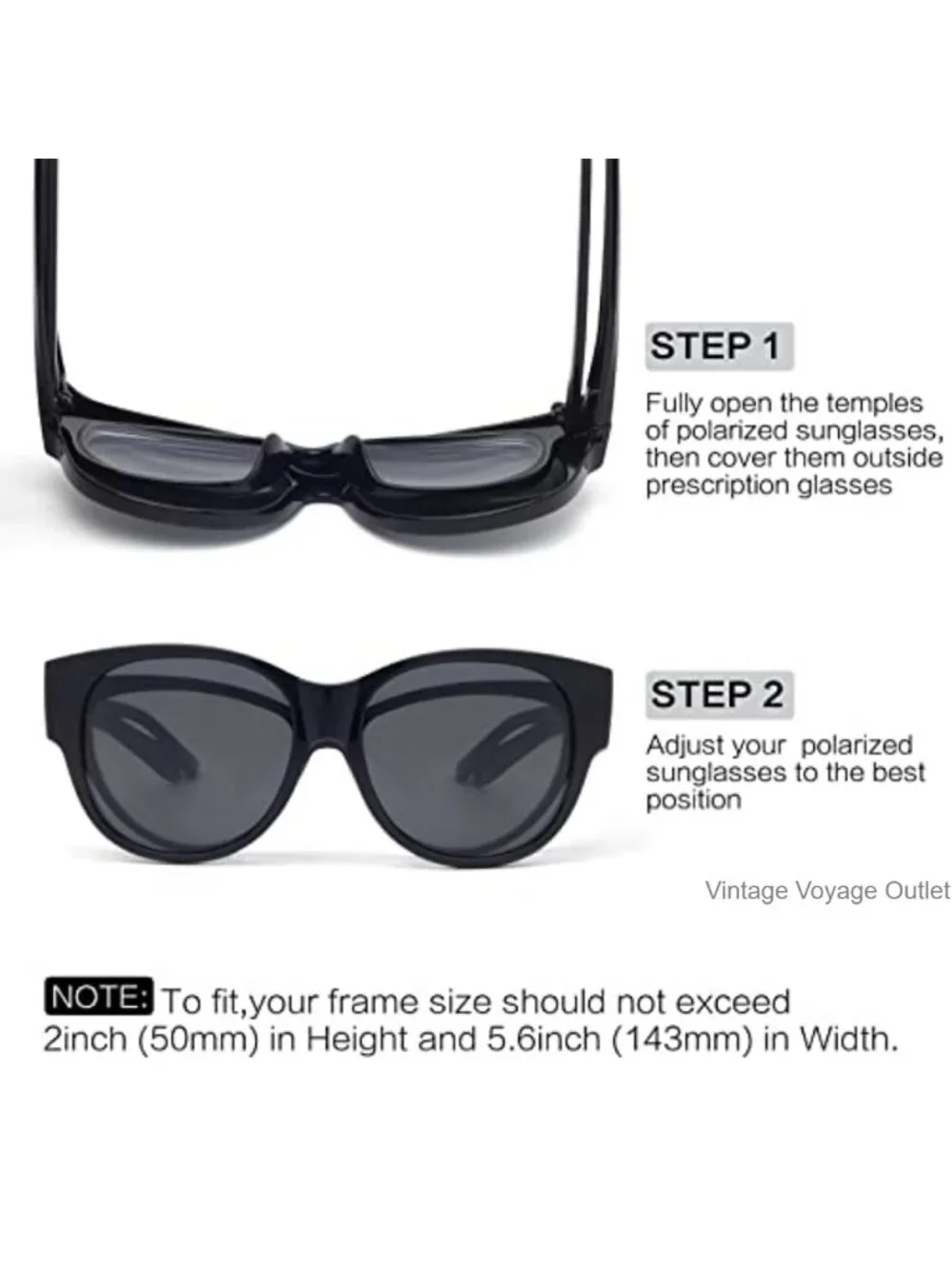 Polarized Sunglasses Fit Over Glasses for Women UV400 Protection
